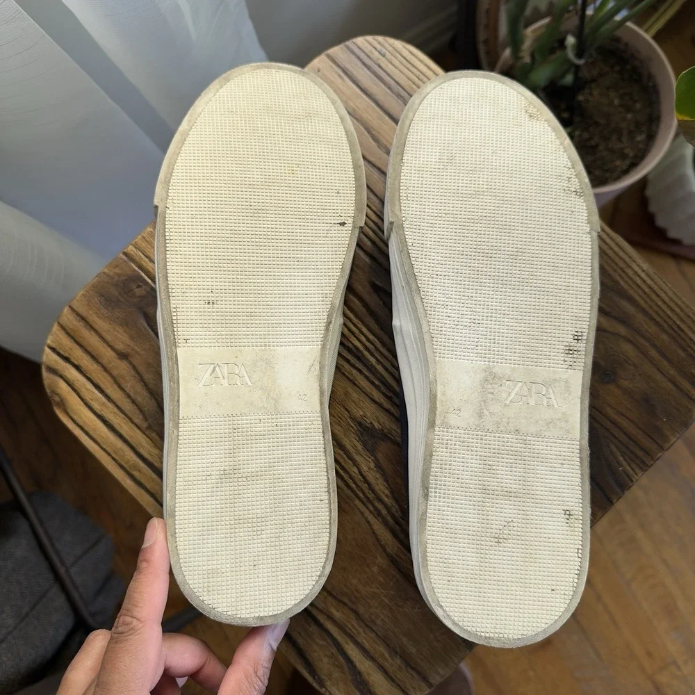 Zara Men's Low Top Slip‎ On Loafer Sneakers Size 42 Summer Boat Wedding